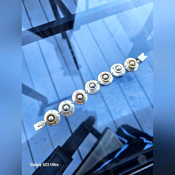 SIGNED 925 Mexico Vintage Silver Bracelet. - Picture 1 of 5